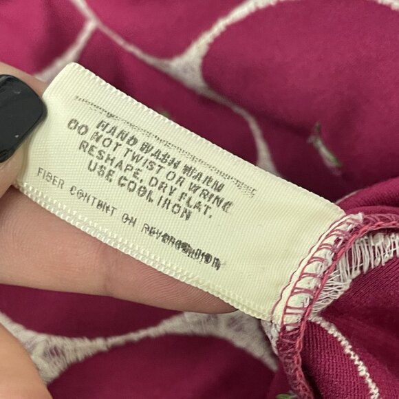 Vintage Christian Dior Womens House Dress M Maxi Red Polka Dot Embroidered 70s - Picture 4 of 10